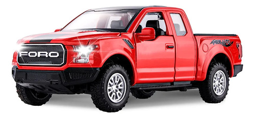 Camioneta A Escala Ford Raptor Truck Escala 1:32 Color Rojo 
