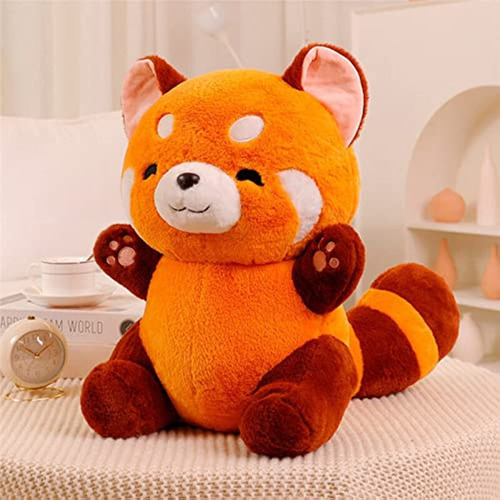 M Muñeca De Peluche Con Lindo Panda Rojo De 9 Pulgadas For
