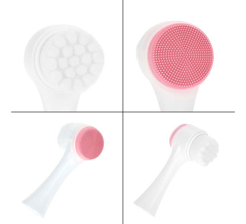 Cepillo Para Polvo De Limpieza Facial, Doble Cara Limpia Y E
