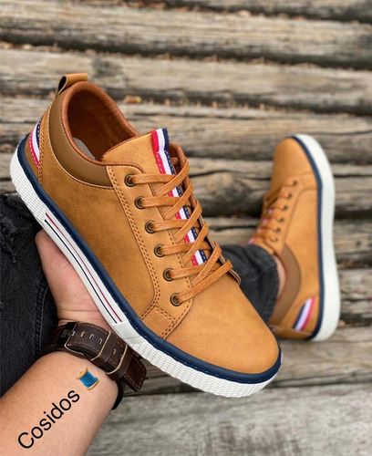 Imagen 4 de 6 de Zapato Casual Cosidos Caballero Tenis Hombre Estilo Nuevo