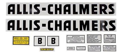 Complete Mylar Decal Set Fits Allis Chalmers B Tractors  Cca