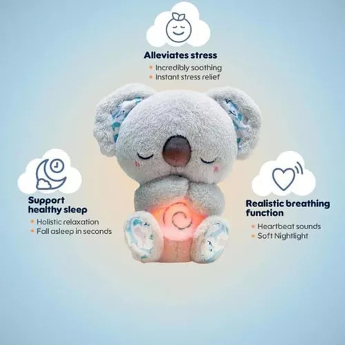 2 Pcs Koala Com Voz E Respiração Hora De Dormir
