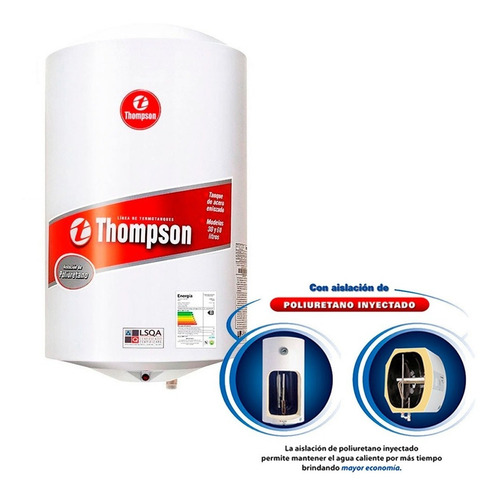 Imagen 2 de 2 de Termotanque eléctrico Thompson Cilindrico 30L blanco 30L 230V