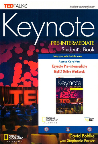 Keynote - BRE - Pre-Intermediate: Student Book + DVD-ROM + MyELT Online Workbook, Printed Access Code, de Bohlke, David. Editora Cengage Learning Edições Ltda., capa mole em inglês, 2017