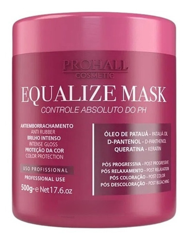 Máscara Equalize Mask Neutralizadora De Ph Prohall 500g