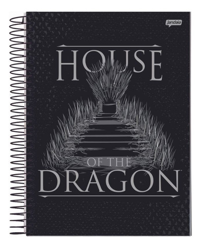 Caderno House Of The Dragon Poltrona 1 Matéria 80 Folhas