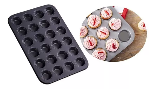 Molde X24 Mini Muffins Antiadherente Cupcakes Magdalenas