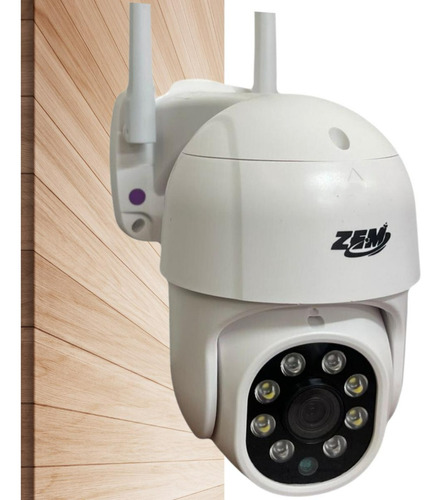 Camera Segurança Wifi 360 Graus Prova D'água Jortan C/alarme Cor Branco