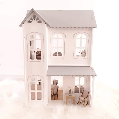 Casita De Muñecas Lol, Pintada Con 26 Muebles Y Deco