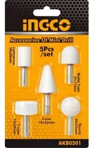 Comprar Kit Accesorios 5 Piedras Para Amoladora Recta Akb0501 -smf Color Blanco