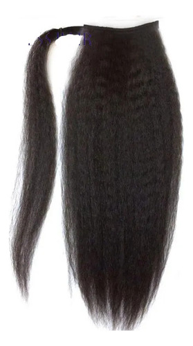 Moño/ Cola Postiza 21 Pulgadas Negro Rulo Bmakeup