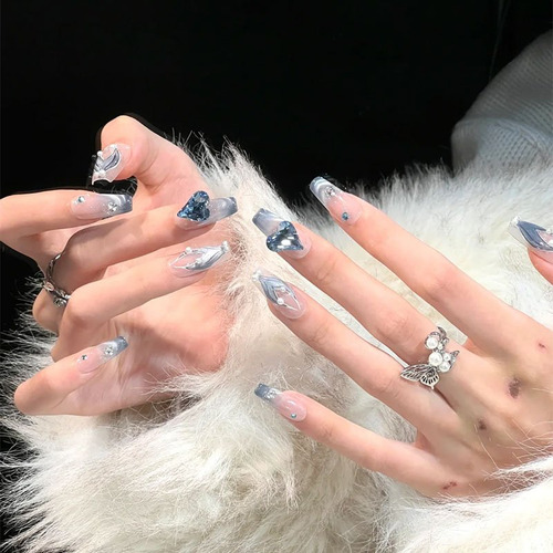 Uñas Postizas Pegamento De Uñas Postizas Decoradas Color Z257