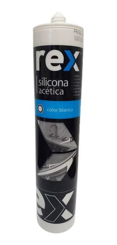 Silicona Acetica Blanca Con Fungicida Rex 300 Ml