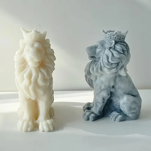 Molde De Silicona En Forma De León - Para Velas, Jabón, Yeso Y Manualidades