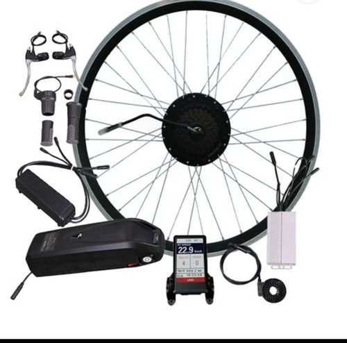 Imagen 2 de 2 de Kit Motor Eléctrico 1000w Bicicleta Rin 20,24 Rin26,29