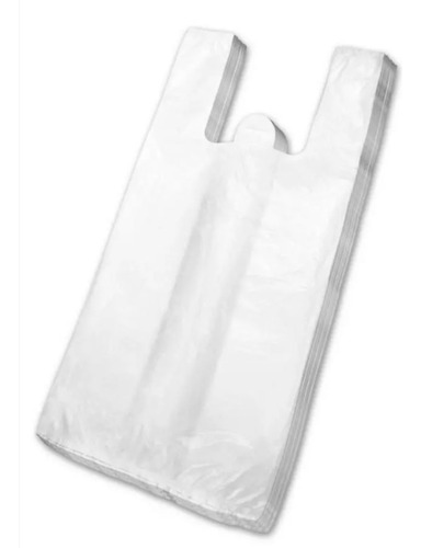 Sacola Branca 50x60 Alça Camiseta Fardo C/1000 (peso 4,7 Kg)