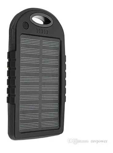 Cargador Power Bank Bateria Solar Usb Portatil Con Linterna