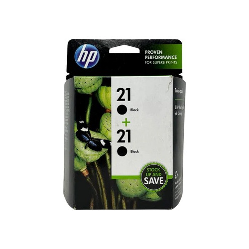 Original Hp Ink Cartucho Impresora Tinta 21 Black 2-pack