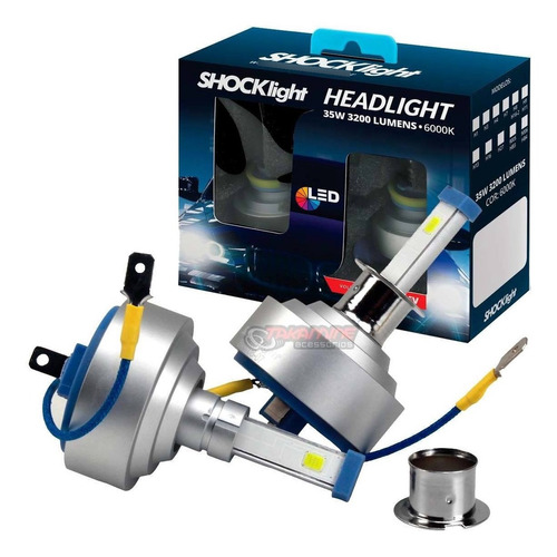 Par Lâmpada Led New Headlight Shocklight H1 H3 H7 H8 H11 H13