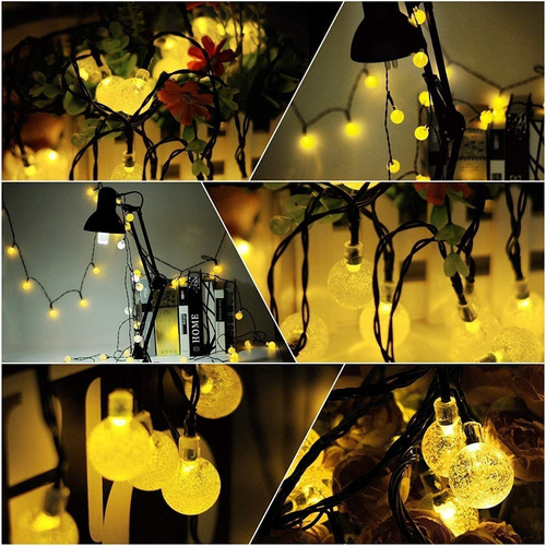 Guirnalda De Luces Solares Led Impermeables De 6.5 M, 30 Uds