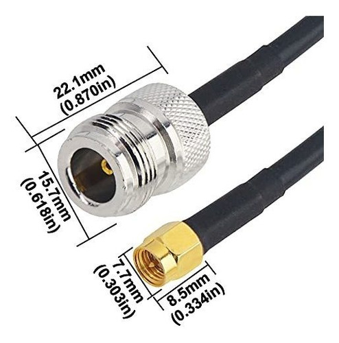 Cable Coaxial Rf Montaje Dama Sma Baja Perdida Puente