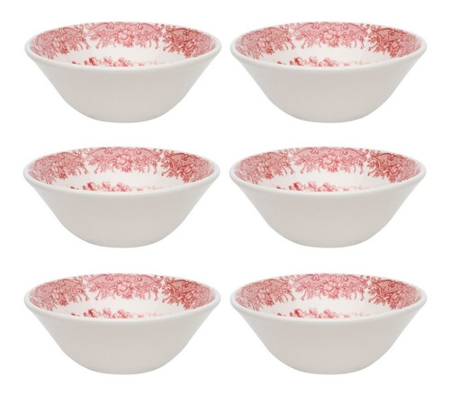 Set X6 Bowl Vilarejo Cónico Oxford Cerámica 500cc 