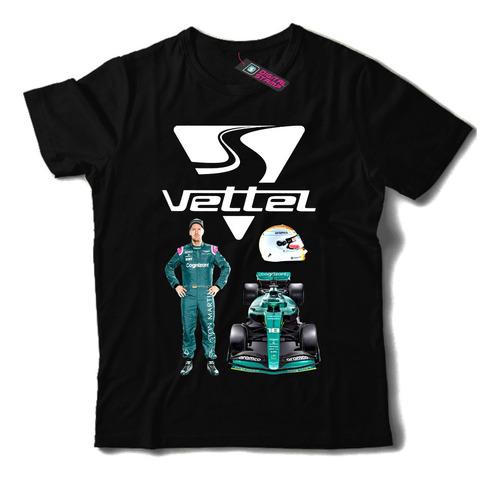 Remera Sebastian Vettel Aston Martin F1 6 Dtg Premium