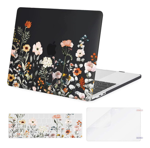 Funda Mosiso Para Macbook Pro 13 M2 + C/teclado Flowers