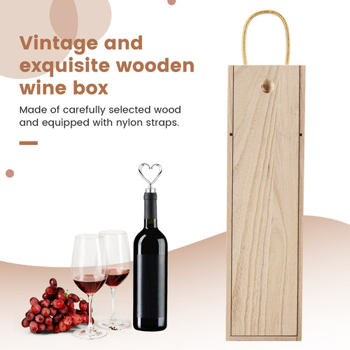 Caja De Embalaje De Madera Para Botellas De Vino Rojo Crista