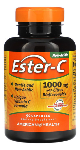 American Health Ester-c 1000mg Bioflavonoides 90capsulas Sabor Sin Sabor