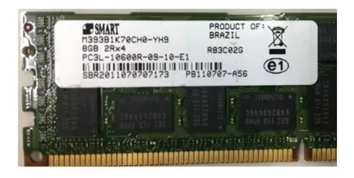 Imagem 2 de 2 de Memória 8gb P/ Servidor 2rx4 Pc3-10600r-09-10-e1 Smart