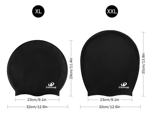 Dsane Gorro De Natacion Extra Grande Para Mujeres Y Hombr...