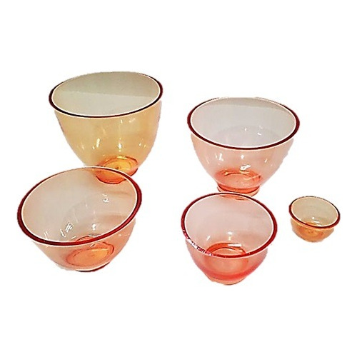 Bowl, Vasijas, Tazas Flexibles Spa Naranja (kit 5 Pzas)