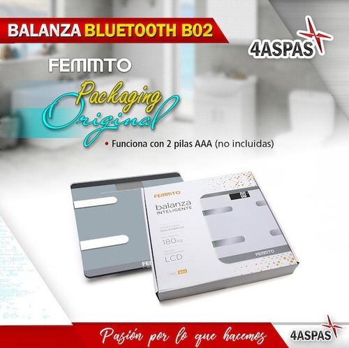 Balanza Digital Personal Baño Bluetooth Femmto 180kg Nueva