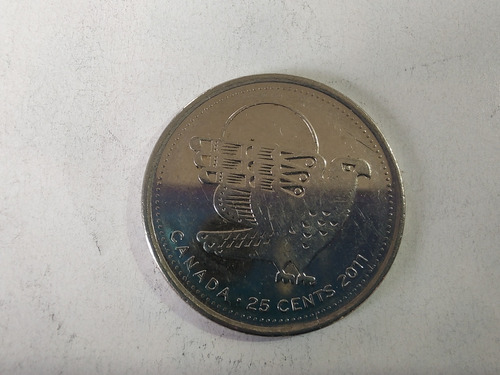 Moneda Canadá 25 Cents 2011  Halcon Peregrino (x1222