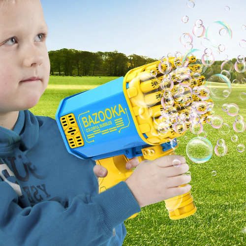 Ametralladora De Burbujas Bazooka Automática De Soplado De B
