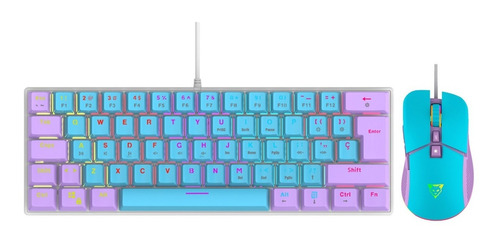 Kit De Teclado 60% Y Mouse Gamer Ocelot Creators Rgb