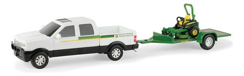 1:32 John Deere Camioneta Pick Up C/ Remolque Y Cortacésped 