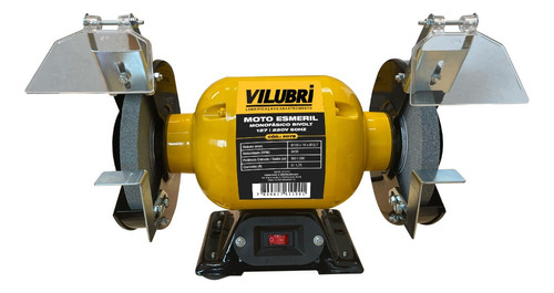 Moto Esmeril De Bancada Monofásico 360w 60hz Bivolt Vilubri Cor Amarelo 110v/220v