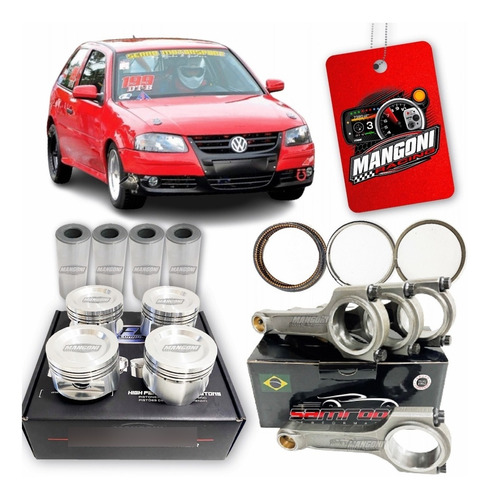 Kit Pistão Afp + Biela Samacar 144 1000cv + Pino+ Anel Vw Ap
