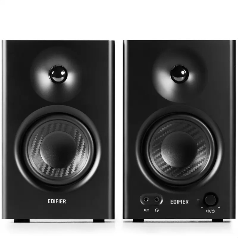 Monitores de estúdio multimídia ativos Edifier Mr4 42w Rms pretos