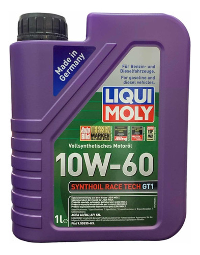 Aceite 10w-60 Full Sintetico Alto Rendimiento Liqui Moly 1lt