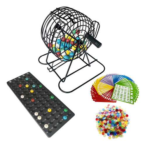 Juego De Bingo De Lujo Yuanhe: Jaula De Metal Con Tablero De