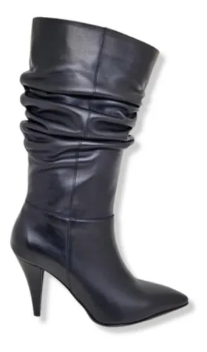 Bota alta arrugada sale