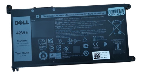 Yrdd6 - Original Battery Dell 11.4 V 3500 Mah 42 Wh