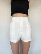 Comprar Short Sastrero Crep Costuras De Vestir Mujer Talles S\u002Fm\u002Fl