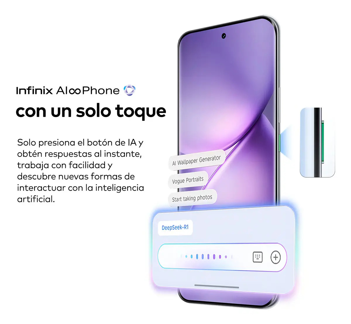 Celular Infinix Hot 60 Pro+ AI Phone Coral, Dual Sim, 16GB RAM, 256GB ROM, pantalla curva 3D AMOLED 1,5k 144Hz, batería 5160 mAh, carga rápida 45 W, cámara Sony 50 MP, diseño moderno, NFC,MTK G200 6nm