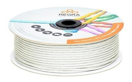 Corda Trançada Branca 3mm-400m - Regra