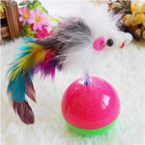 Juego Juguete Para Gato Pelota Con Ratón Equilibrista 