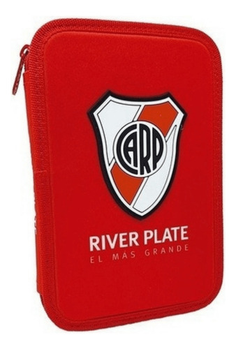 Cartuchera Canopla 1 Piso River Plate 1520125 Color Rojo